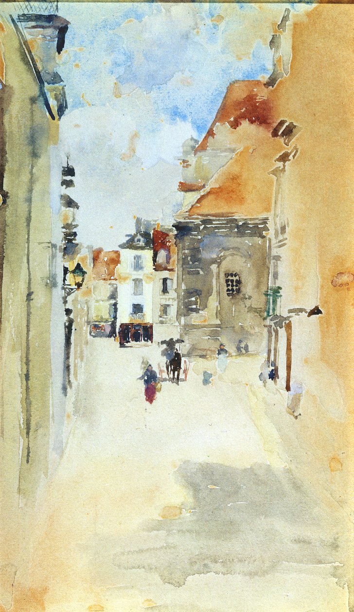 Gatescene, ca. 1888 (wc på papir) av James Abbott McNeill Whistler