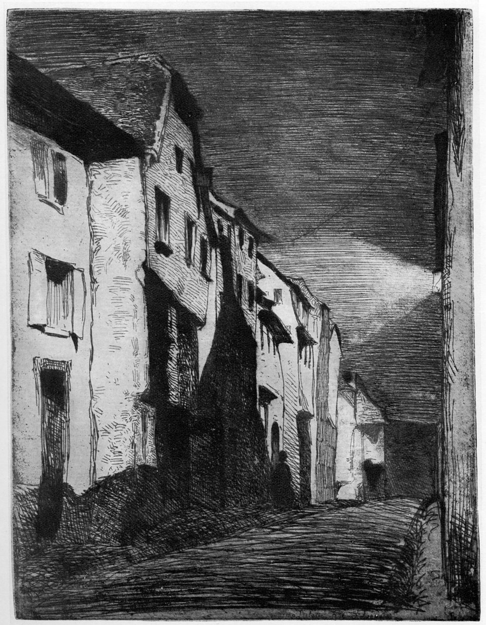 Gate ved Saverne, 1800-tallet 1904. av James Abbott McNeill Whistler