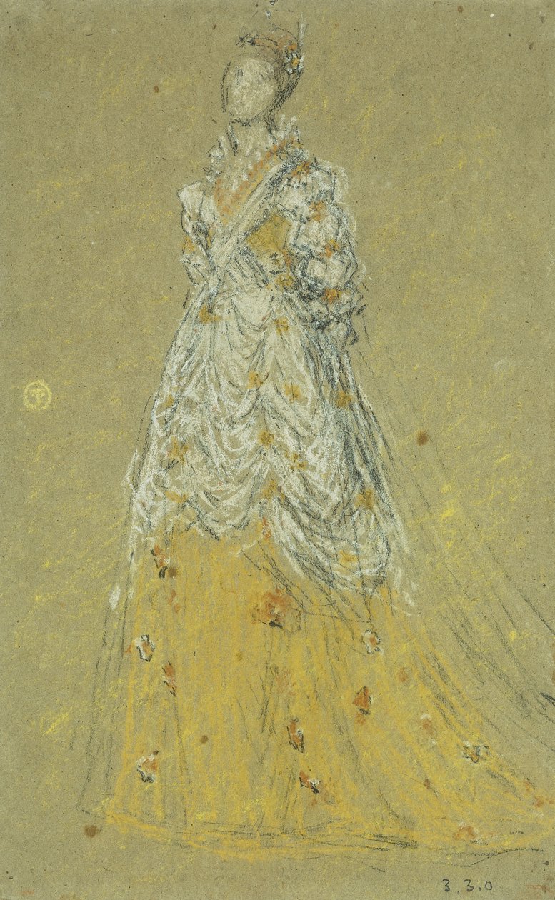 Studie for "Symphony in Flesh Color and Pink" av James Abbott McNeill Whistler