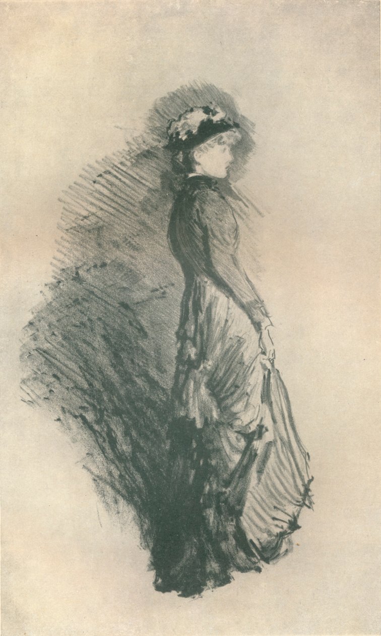 Studie: Stående figur, 1878, 1904 av James Abbott McNeill Whistler
