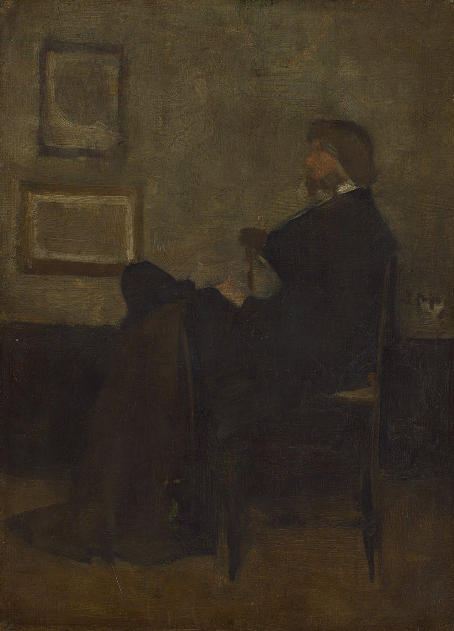 Study for Arrangement in Grey and Black, nr. 2: Thomas Carlyle, 1872-73 av James Abbott McNeill Whistler