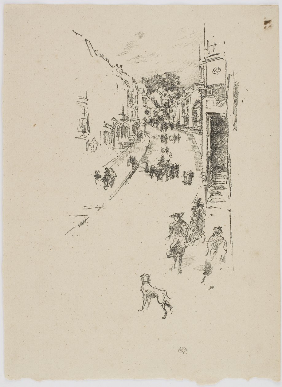 Søndag, Lyme Regis, 1895 (litho på papir) av James Abbott McNeill Whistler
