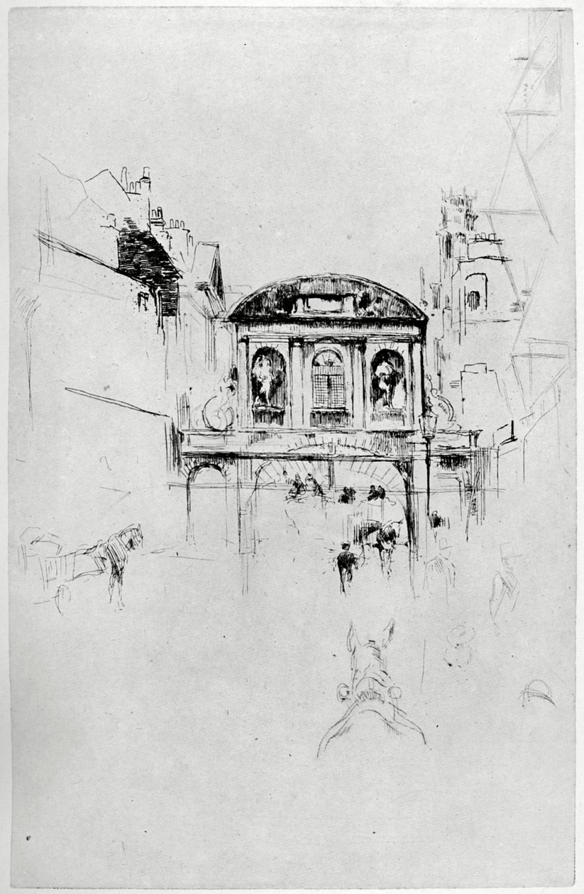 Temple Bar, 1800-tallet 1904. av James Abbott McNeill Whistler