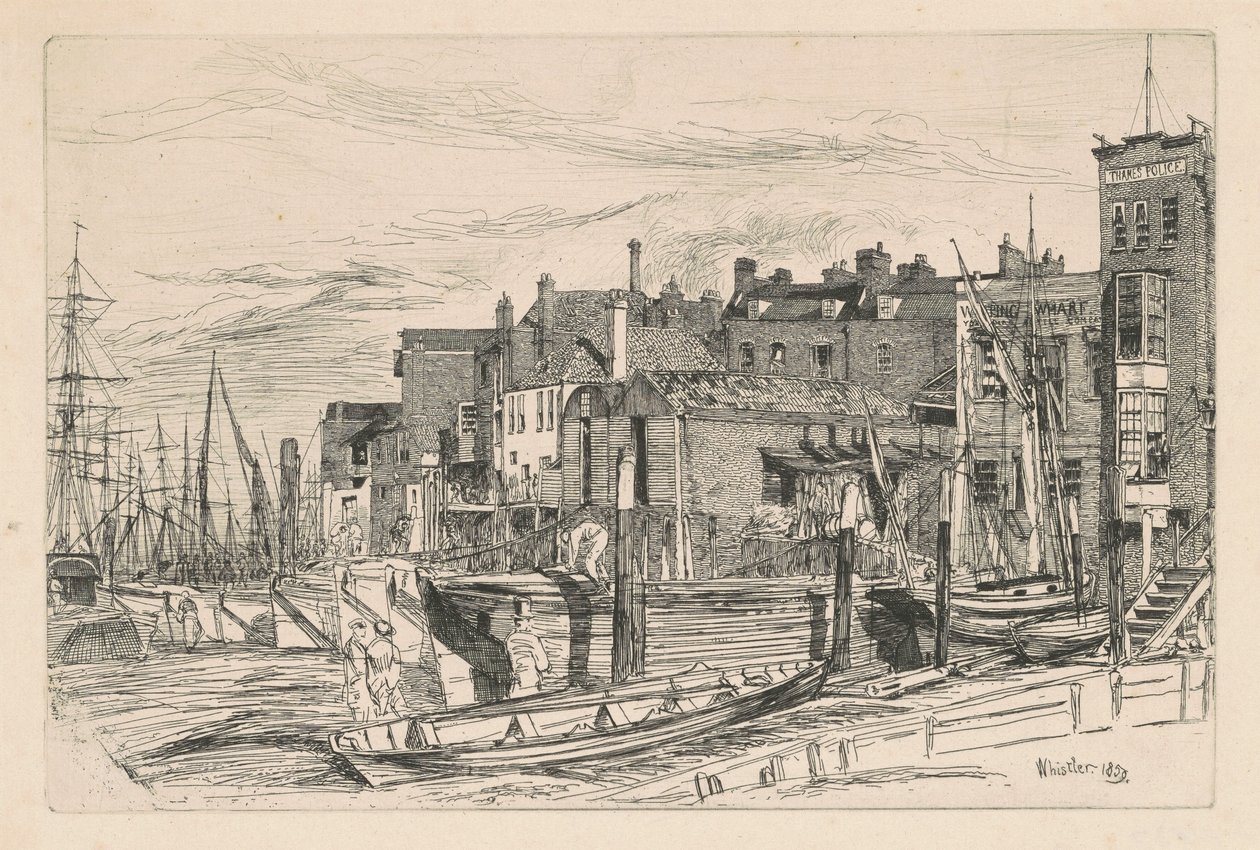 Thames Police, 1859. av James Abbott McNeill Whistler