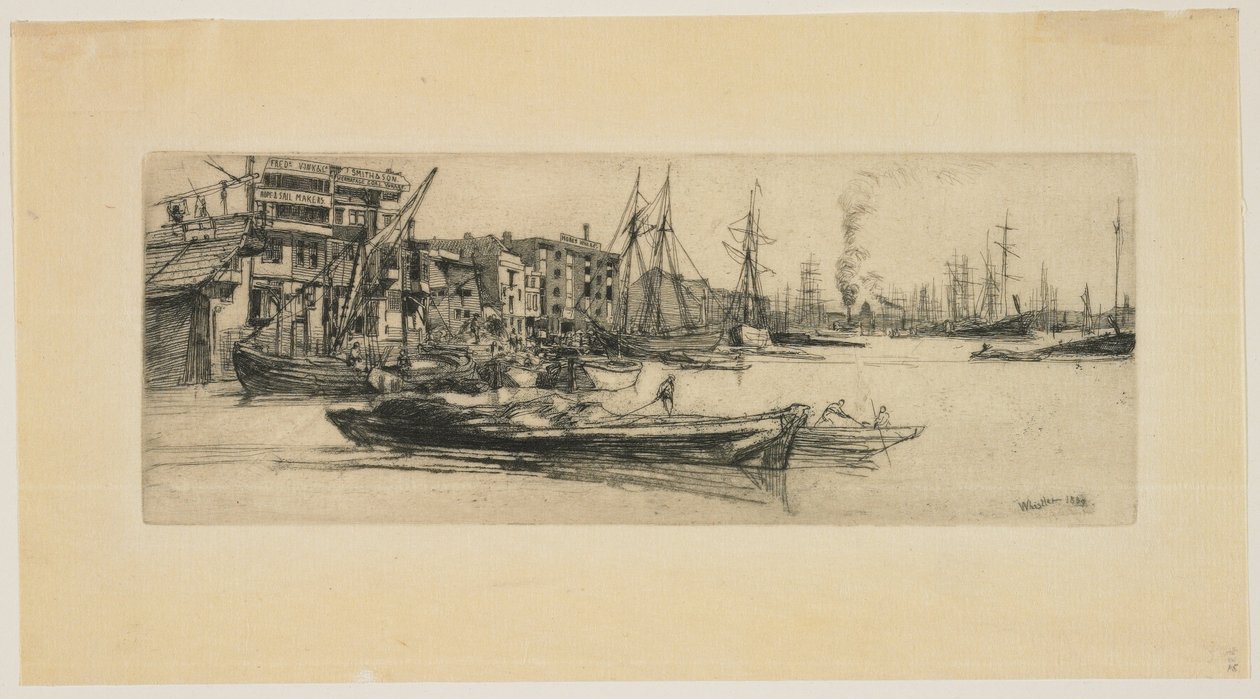 Lagre ved Themsen av James Abbott McNeill Whistler