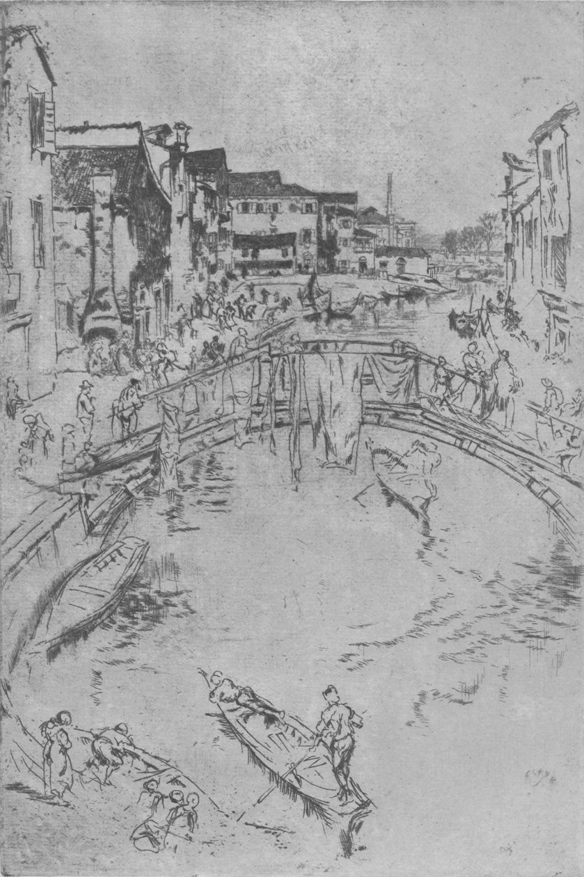 The Bridge, c1880, 1904 av James Abbott McNeill Whistler