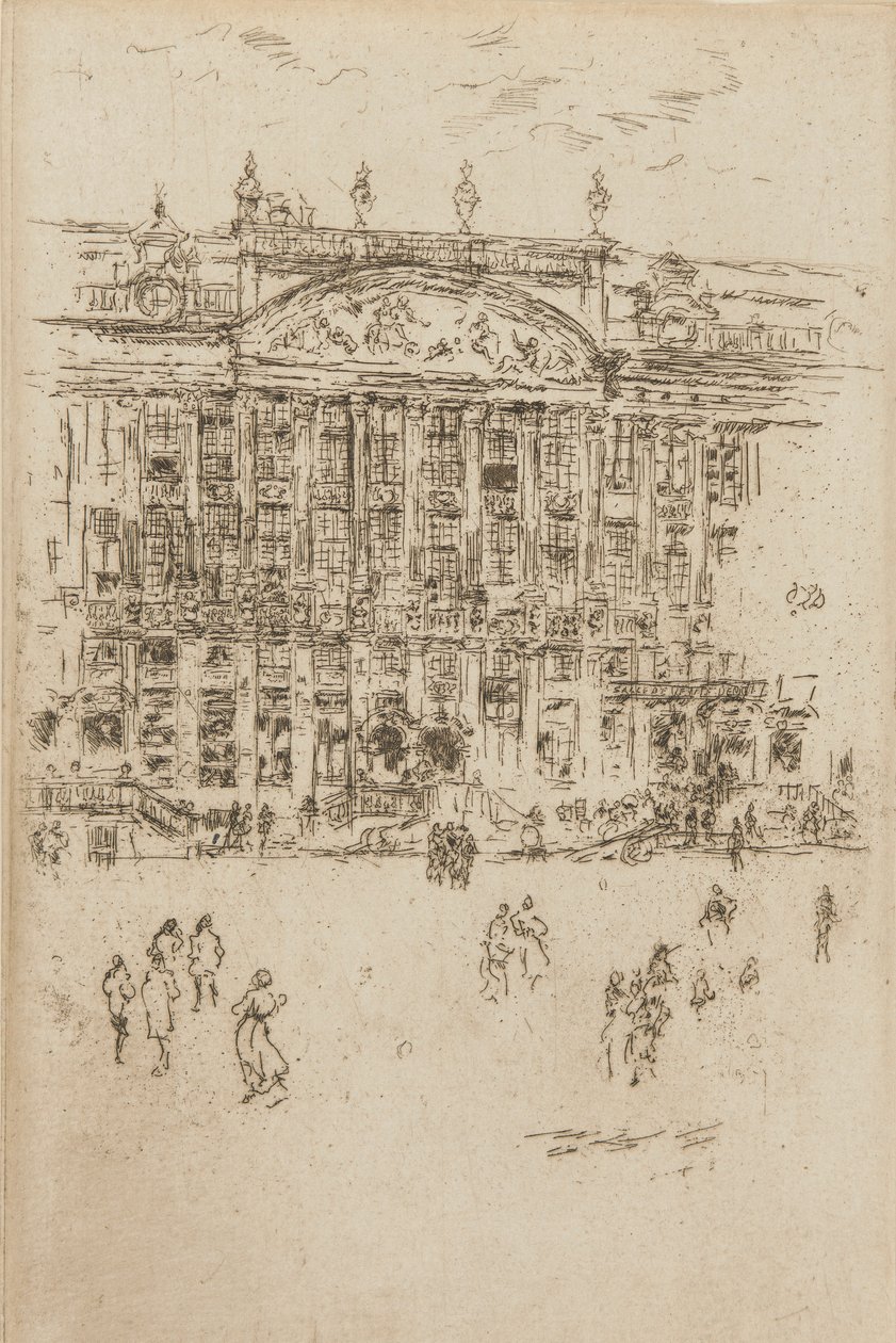 Kirken - Brussel tilbedelse, 1887. av James Abbott McNeill Whistler
