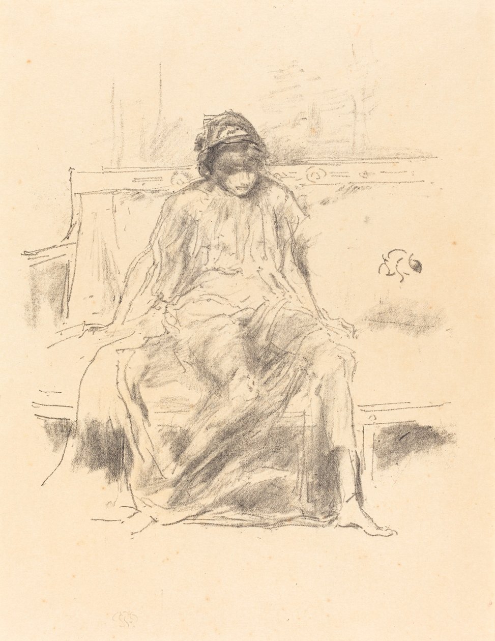 Den draperte figuren, sittende, 1893. av James Abbott McNeill Whistler