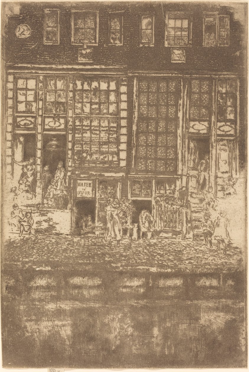 Det broderte gardinet, 1889. av James Abbott McNeill Whistler