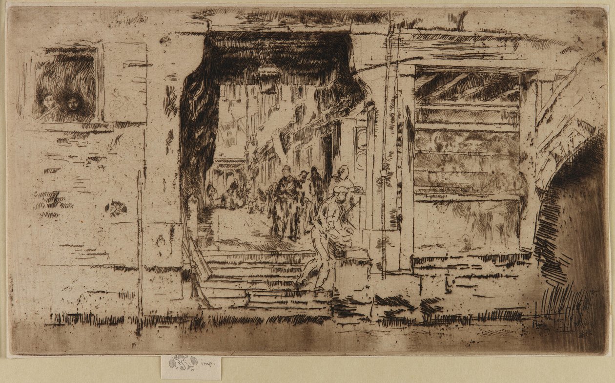 Fiskebutikken, Venezia, 1879-1880. av James Abbott McNeill Whistler