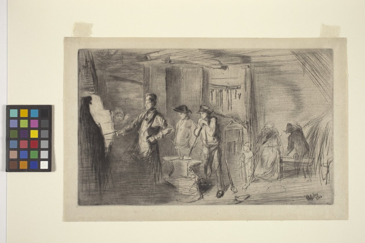 The Forge (tørrpunkt) av James Abbott McNeill Whistler