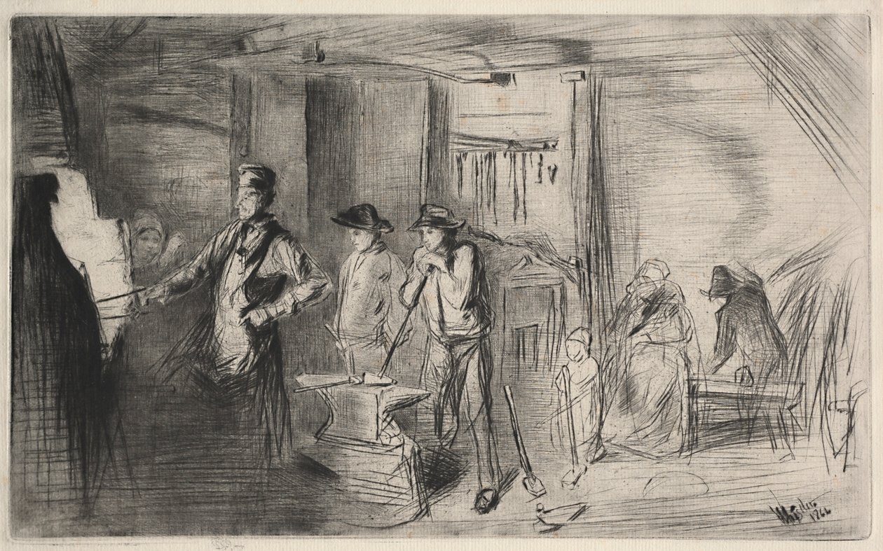 The Forge, 1862. av James Abbott McNeill Whistler