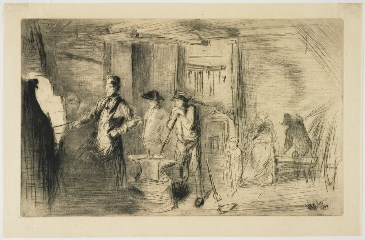 Smia fra Seksten etsninger av scener ved Themsen og andre motiver av James Abbott McNeill Whistler