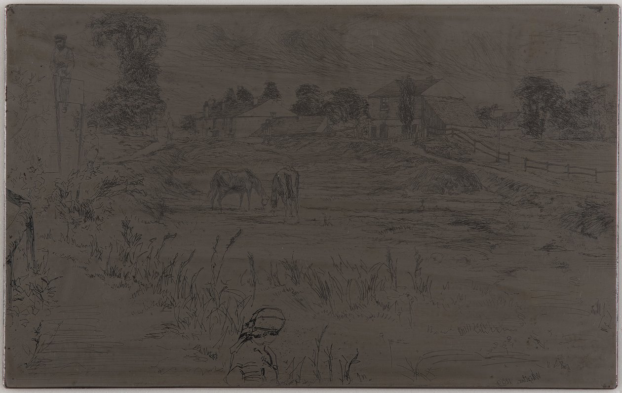Landskapet med hesten, 1859. av James Abbott McNeill Whistler