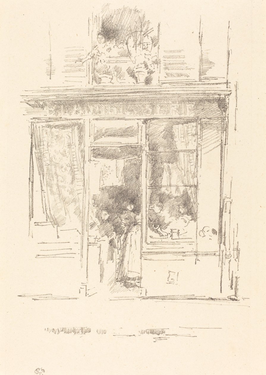 The Laundress: The Laundress of the Place Dauphine, 1894. av James Abbott McNeill Whistler