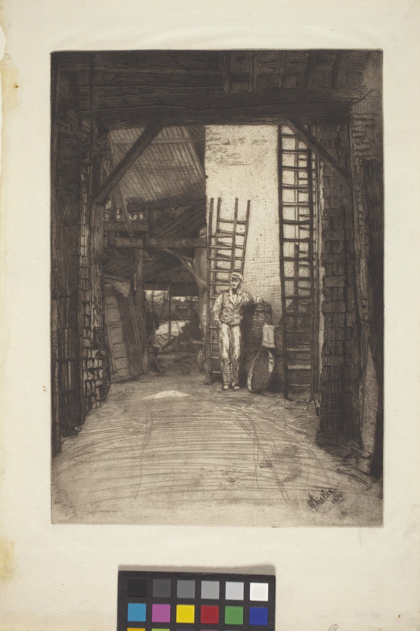 The Lime-Burner (etsing og tørrpunkt) av James Abbott McNeill Whistler