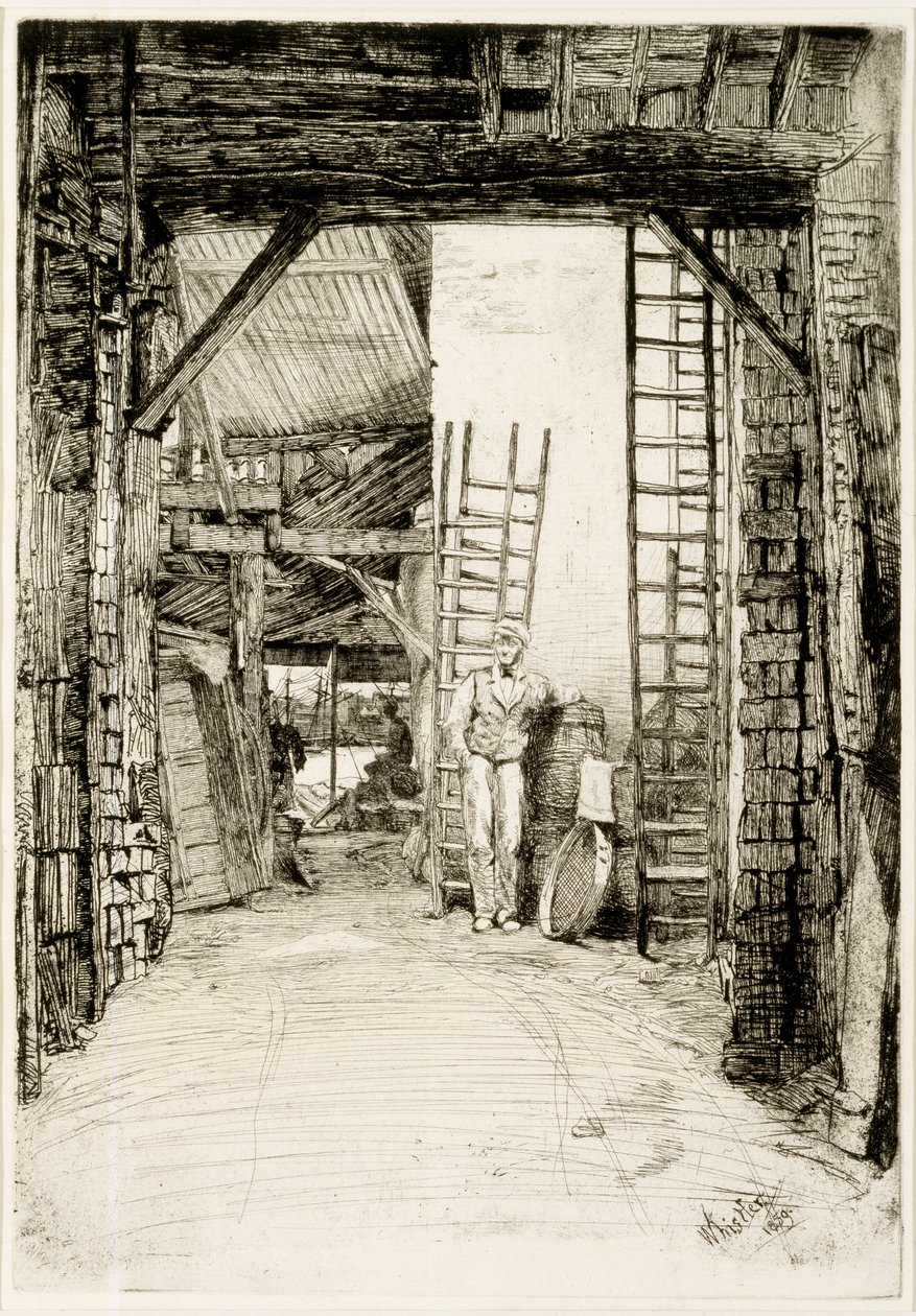 The Lime Burner, 1859 (etsing og tørrpunkt) av James Abbott McNeill Whistler
