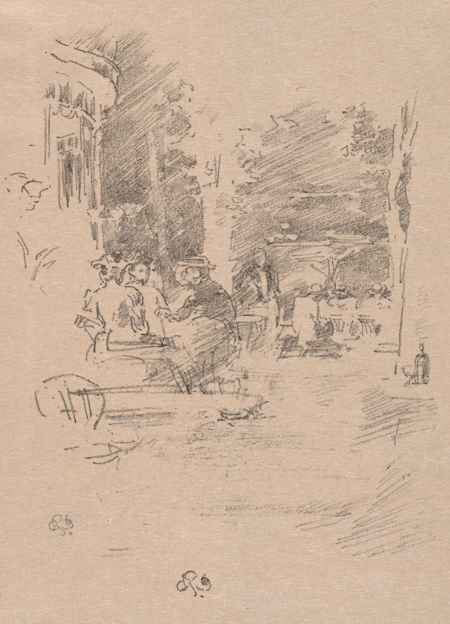 Den lille kafeen i skogen, 1894. av James Abbott McNeill Whistler