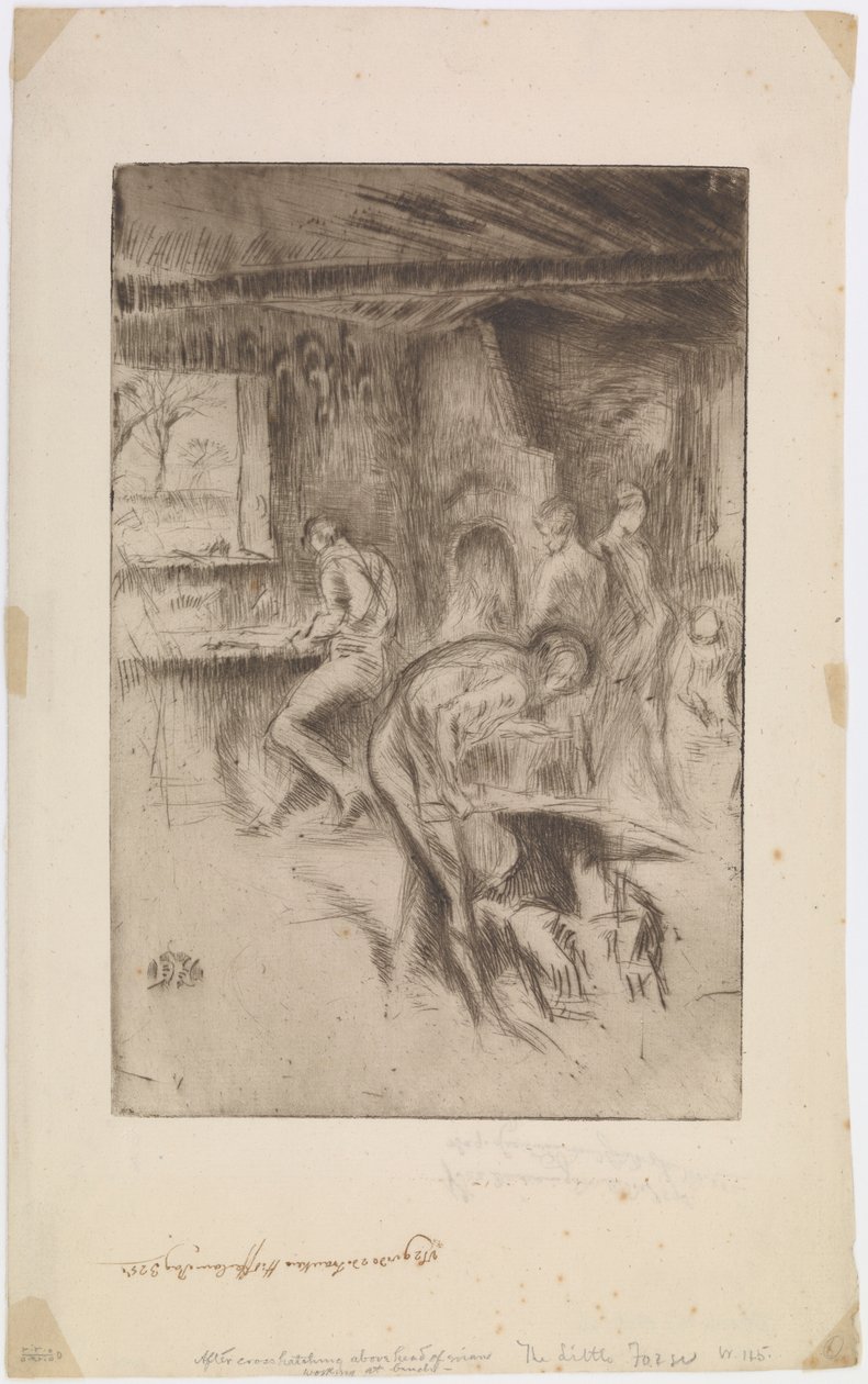 The Little Forge, Liverpool, 1875. av James Abbott McNeill Whistler