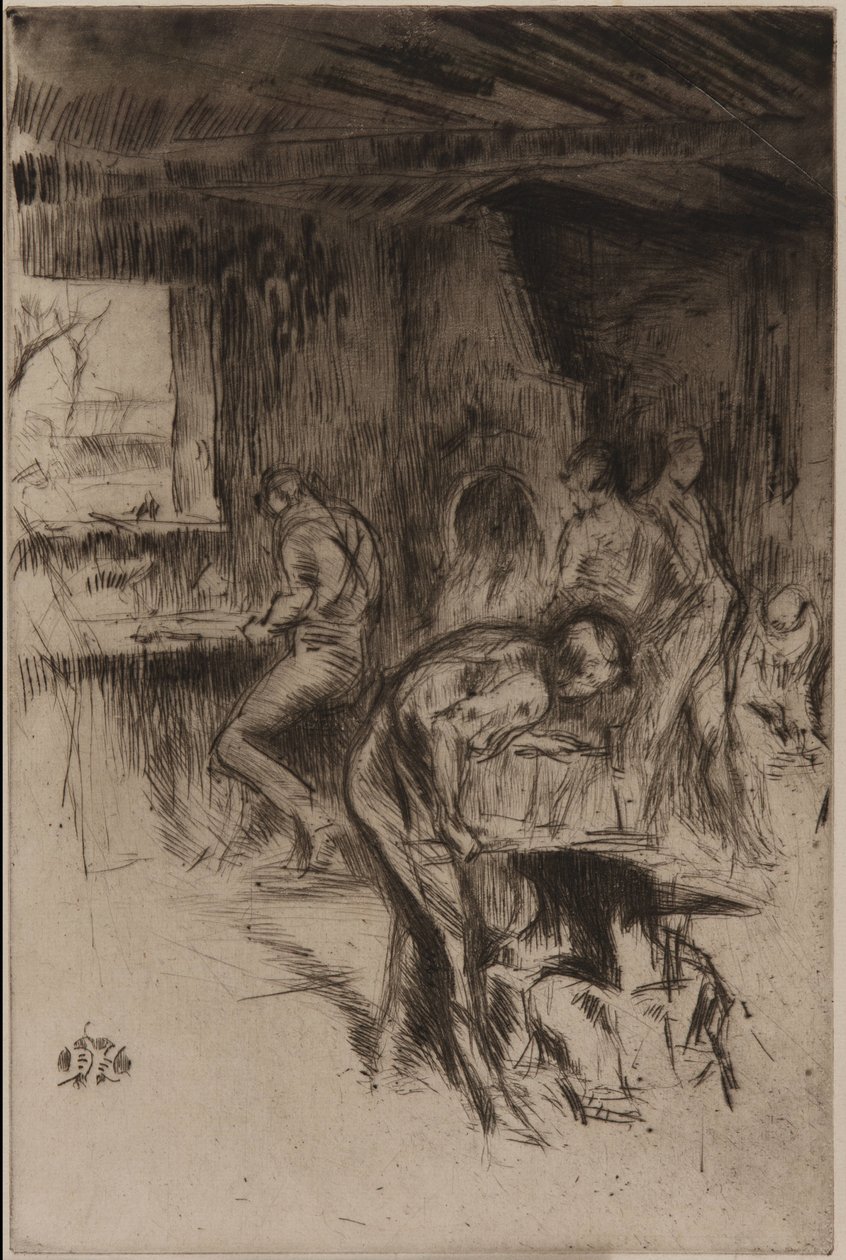 The Little Forge, Liverpool, 1875. av James Abbott McNeill Whistler