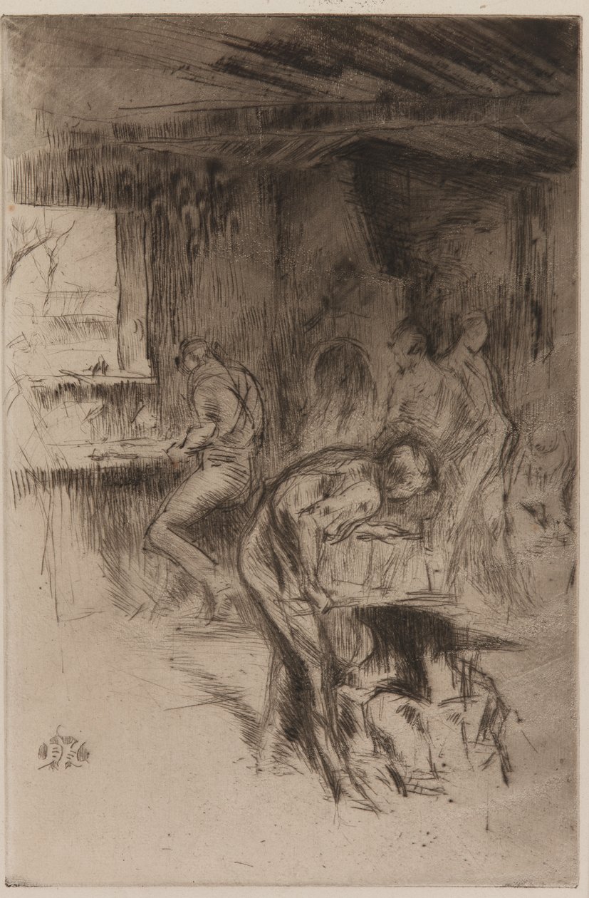 The Little Forge, Liverpool, 1875. av James Abbott McNeill Whistler