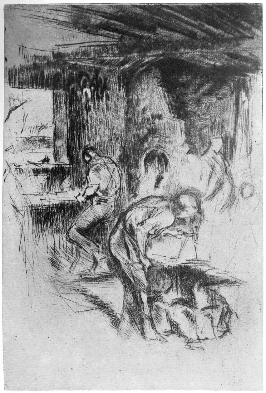 The Little Forge, c1860 1904. av James Abbott McNeill Whistler