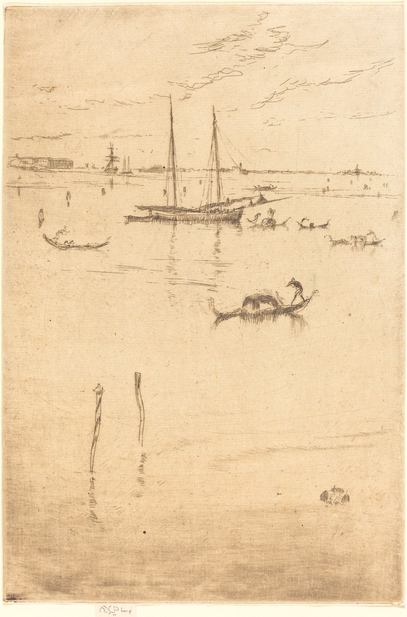 Den lille lagunen, 18791880. av James Abbott McNeill Whistler