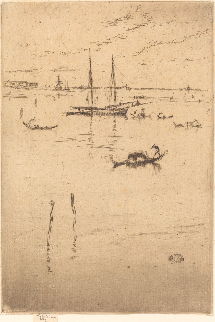 Den lille lagunen, 18791880. av James Abbott McNeill Whistler