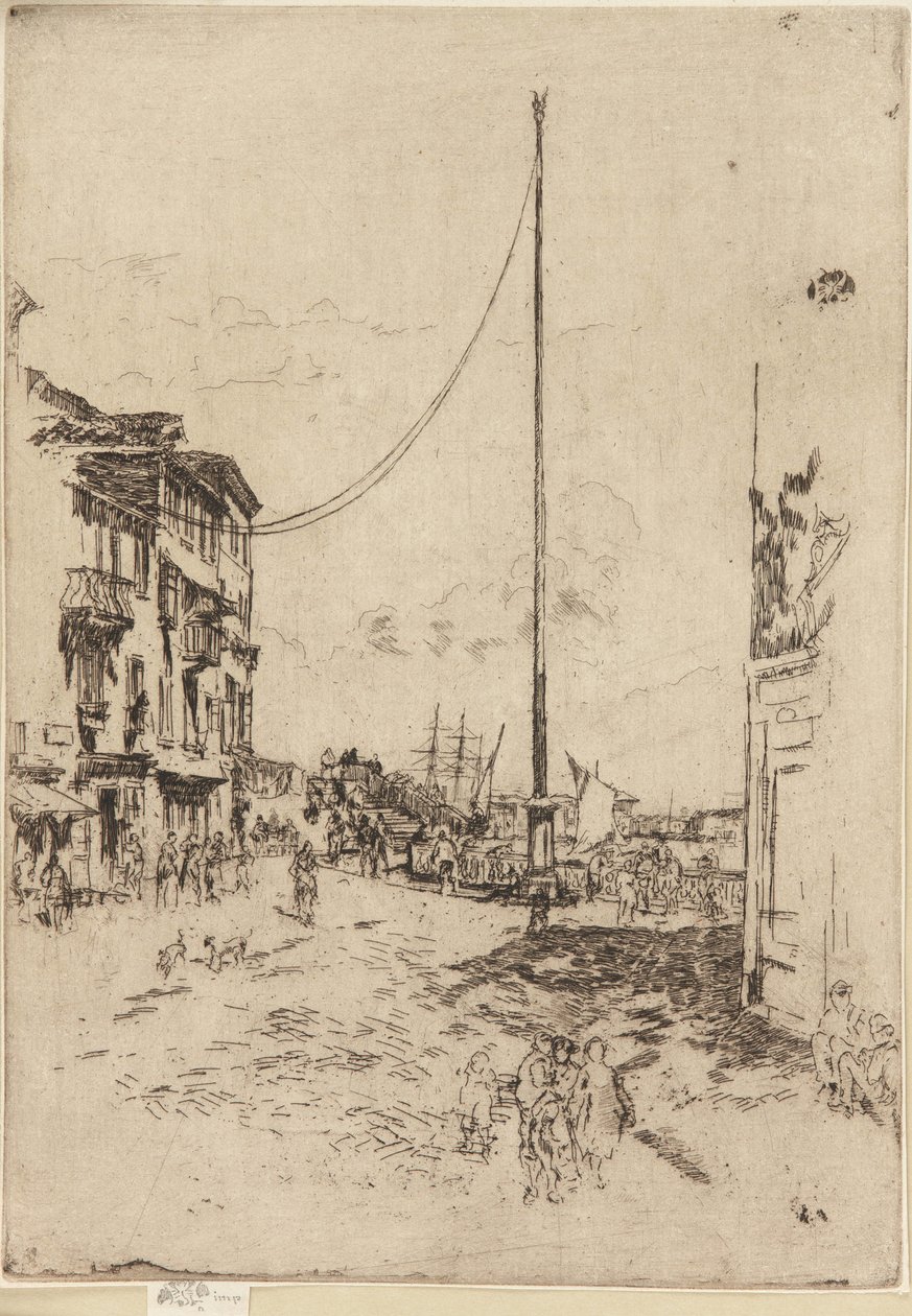 Den lille masten, 1879-1880. av James Abbott McNeill Whistler