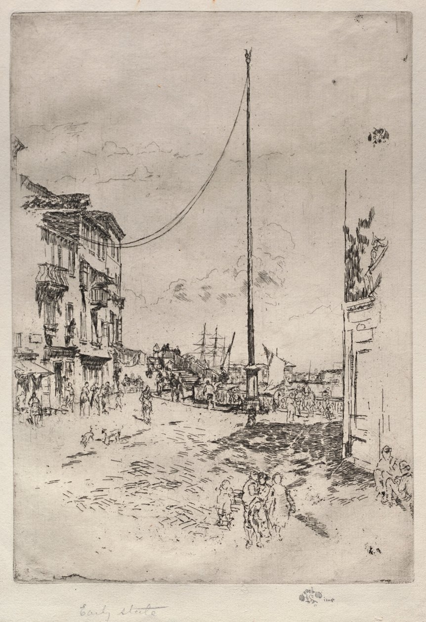 Den lille masten, 1880. av James Abbott McNeill Whistler