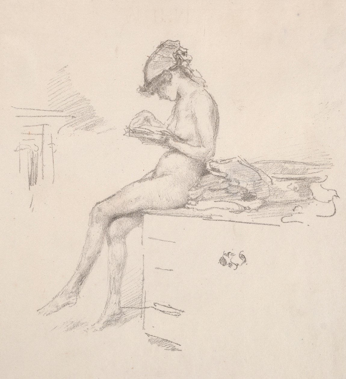 Den lille nakenmodelllesningen, 1890. av James Abbott McNeill Whistler