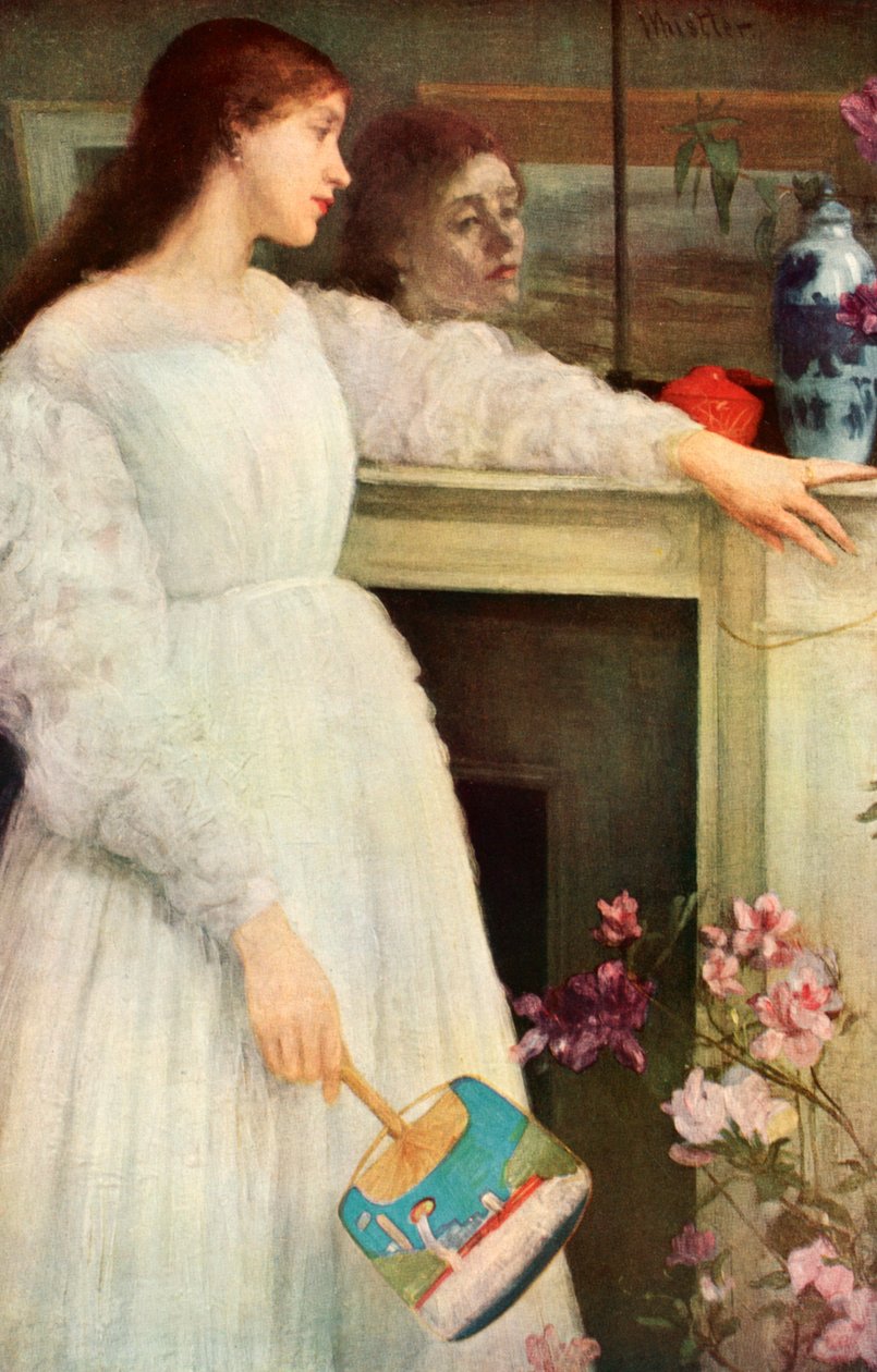 Den lille hvite jenta, bokplate av James Abbott McNeill Whistler