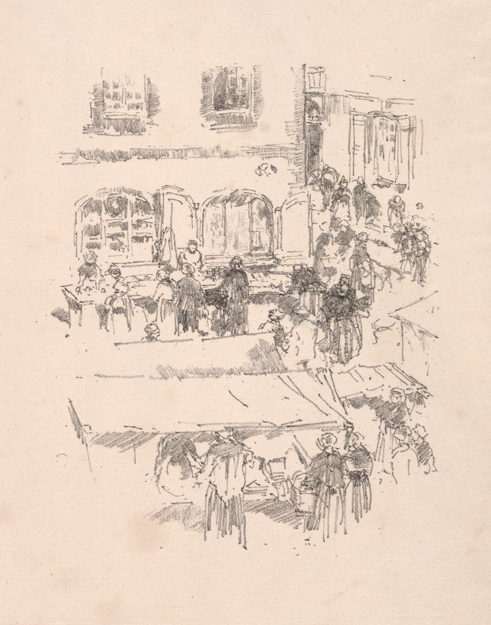 Markedsplassen, Vitre, 1893. av James Abbott McNeill Whistler