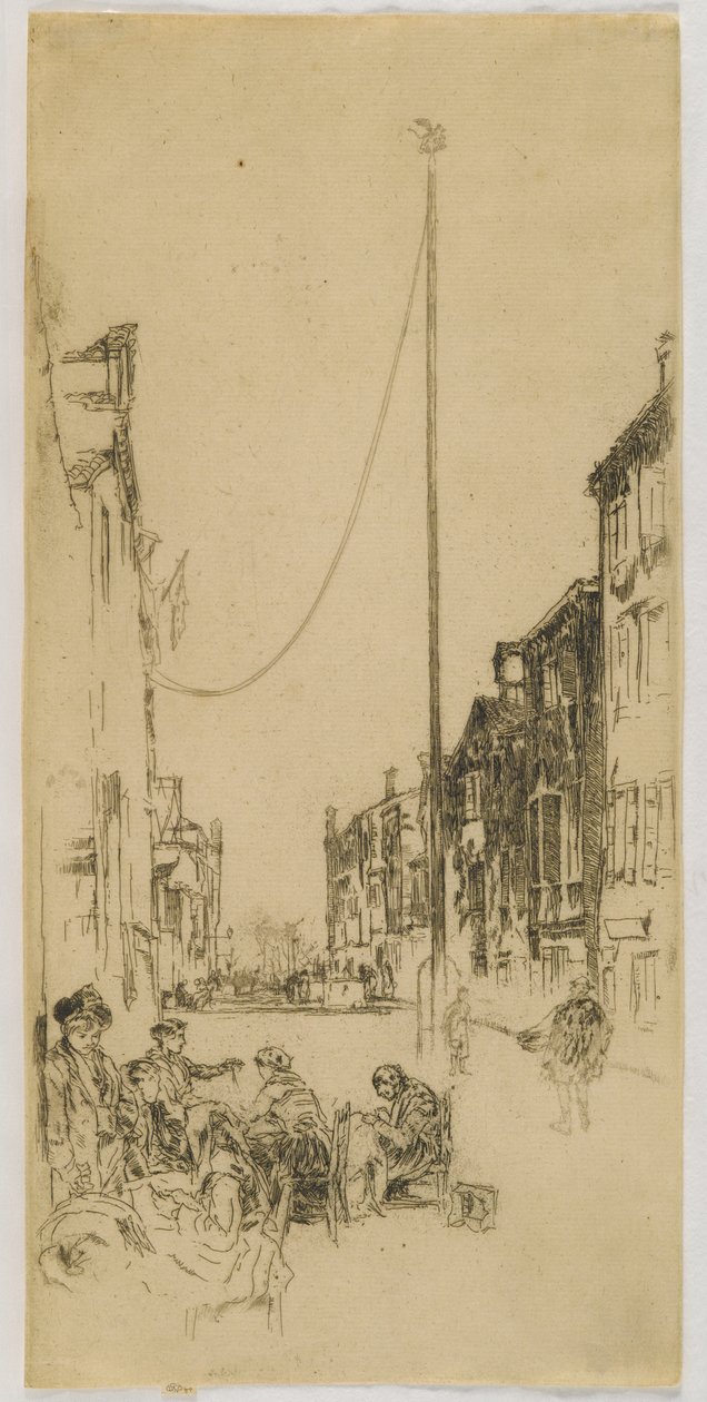 The Mast, 1880 (radering på papir) av James Abbott McNeill Whistler