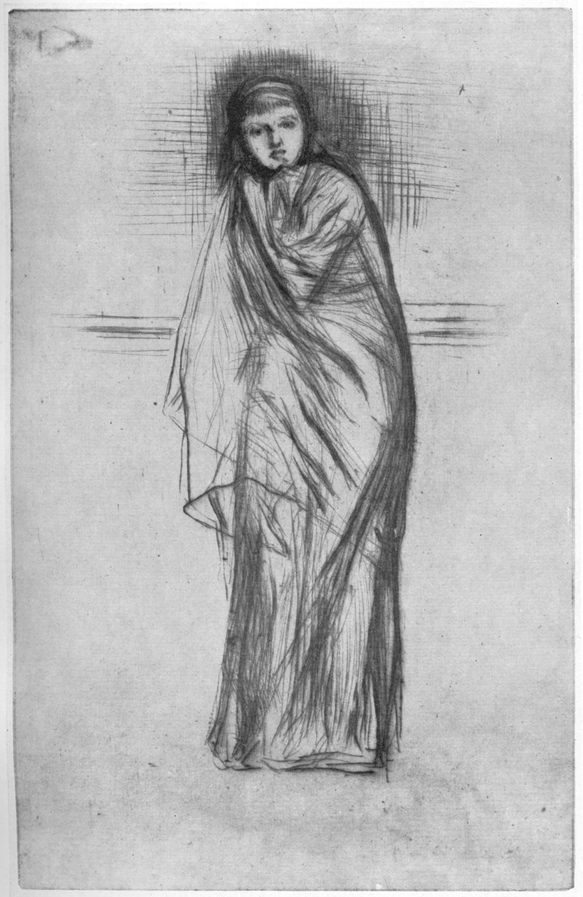 The Model Resting, 1800-tallet 1904. av James Abbott McNeill Whistler