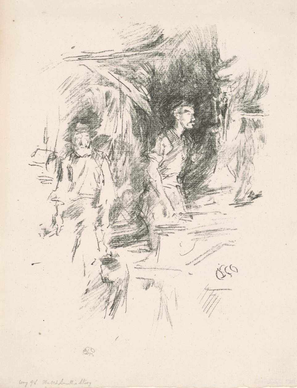 The Old Smith's Story, 1895. av James Abbott McNeill Whistler