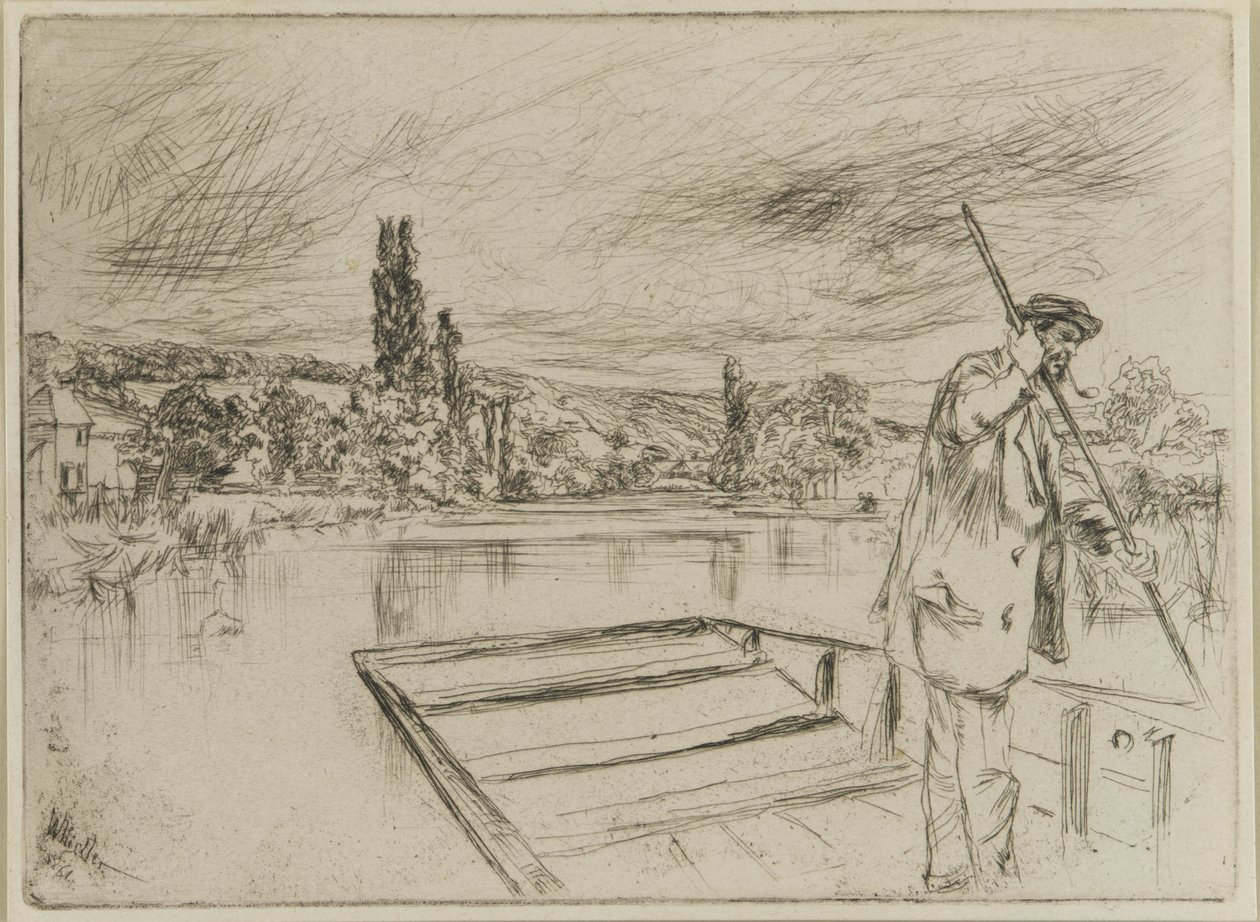 The Punt, 1861 (radering på papir) av James Abbott McNeill Whistler
