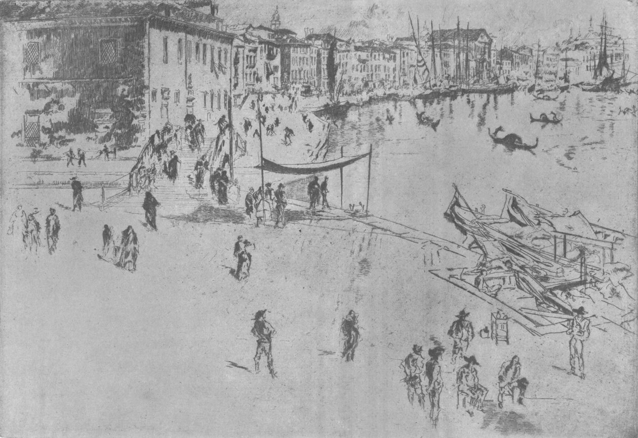The Riva, nummer to, c1880, 1904 av James Abbott McNeill Whistler
