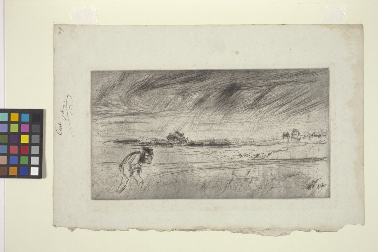 Stormen (tørrpunkt) av James Abbott McNeill Whistler