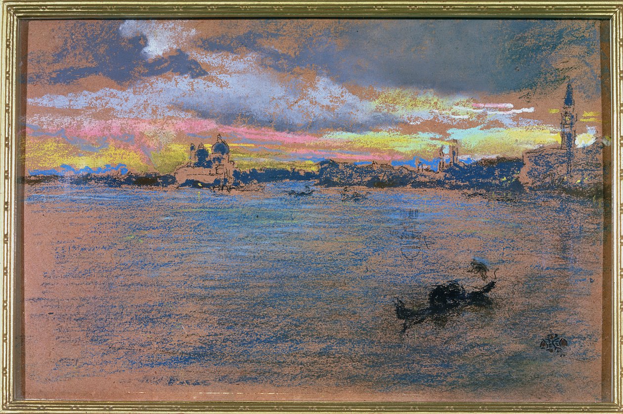 Stormen - solnedgang, 1880 av James Abbott McNeill Whistler