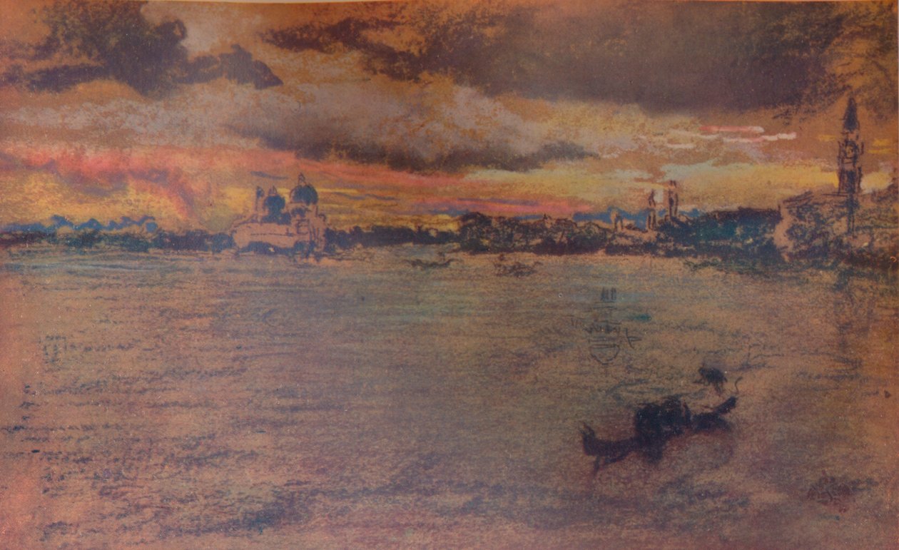 Stormen, solnedgang, 1880, 1904 av James Abbott McNeill Whistler