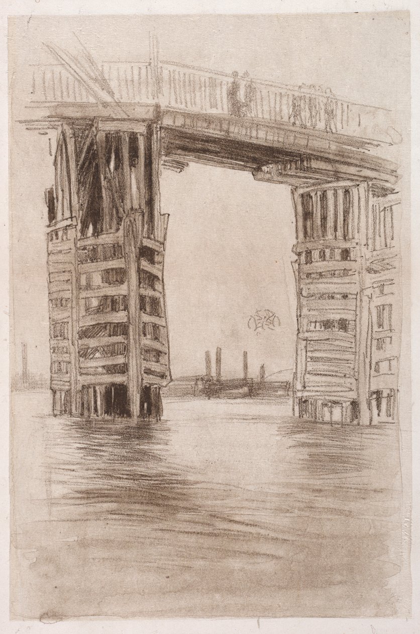 Den høye broen. av James Abbott McNeill Whistler