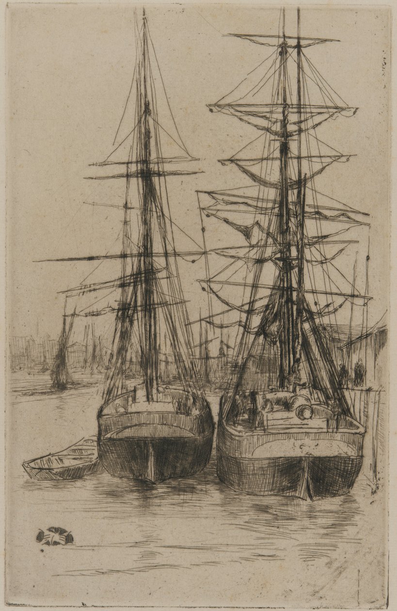 De to skipene, 1875. av James Abbott McNeill Whistler