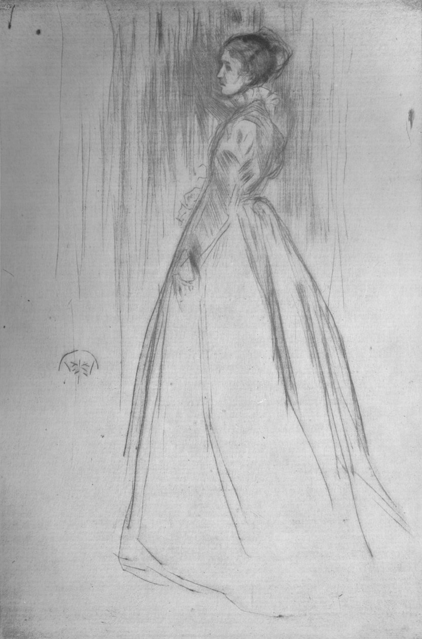 The Velvet Dress Mrs. Leyland, 1873, 1904 av James Abbott McNeill Whistler