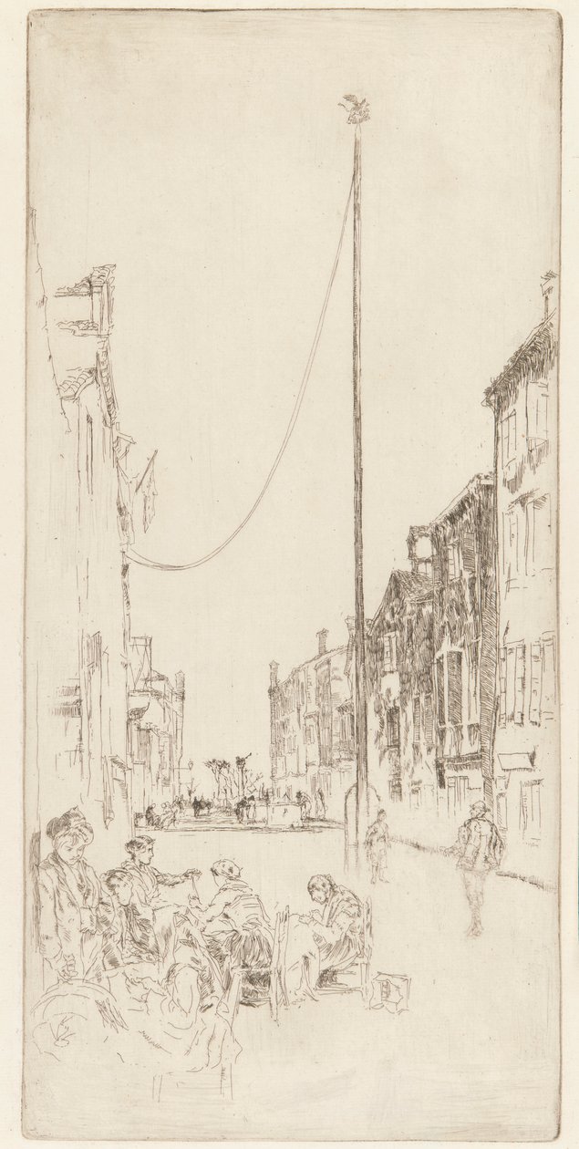 Den venetianske masten, 1879-1880. av James Abbott McNeill Whistler