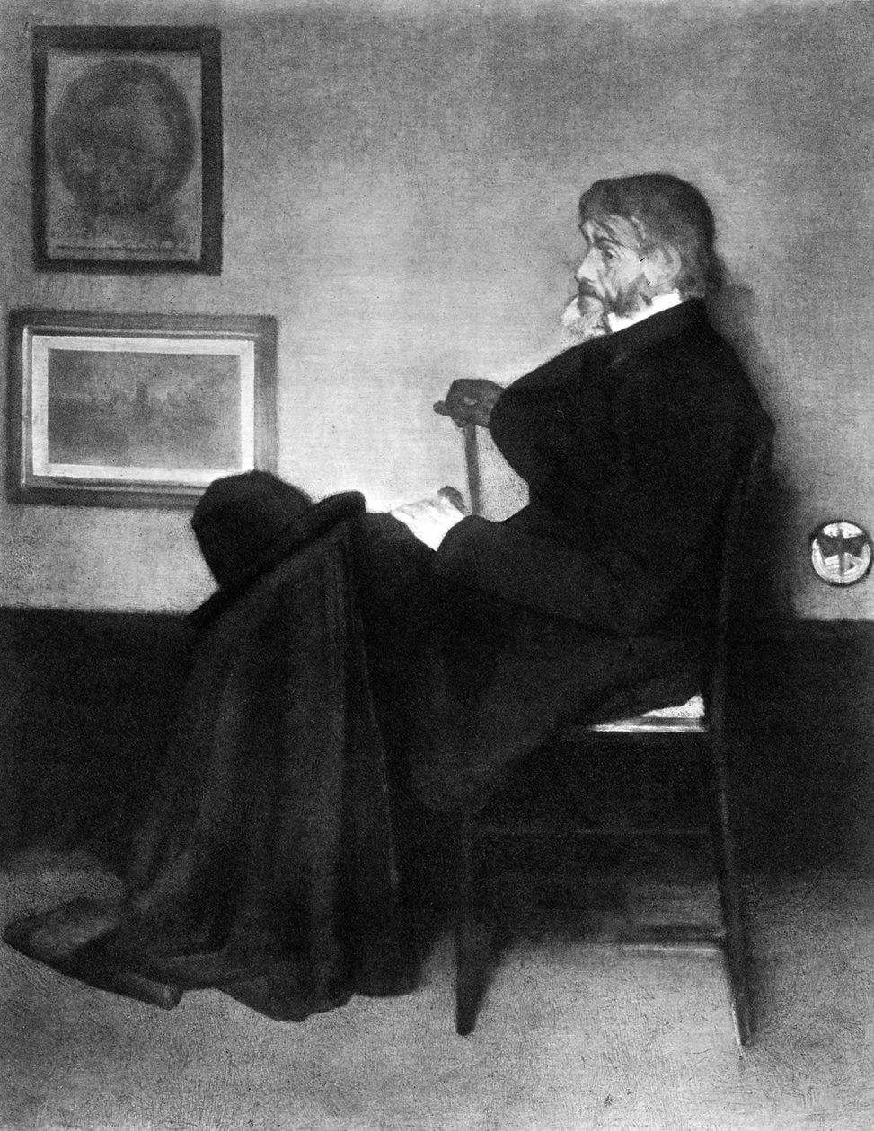 Thomas Carlyle , skotsk essayist, satiriker og historiker, c1873. av James Abbott McNeill Whistler