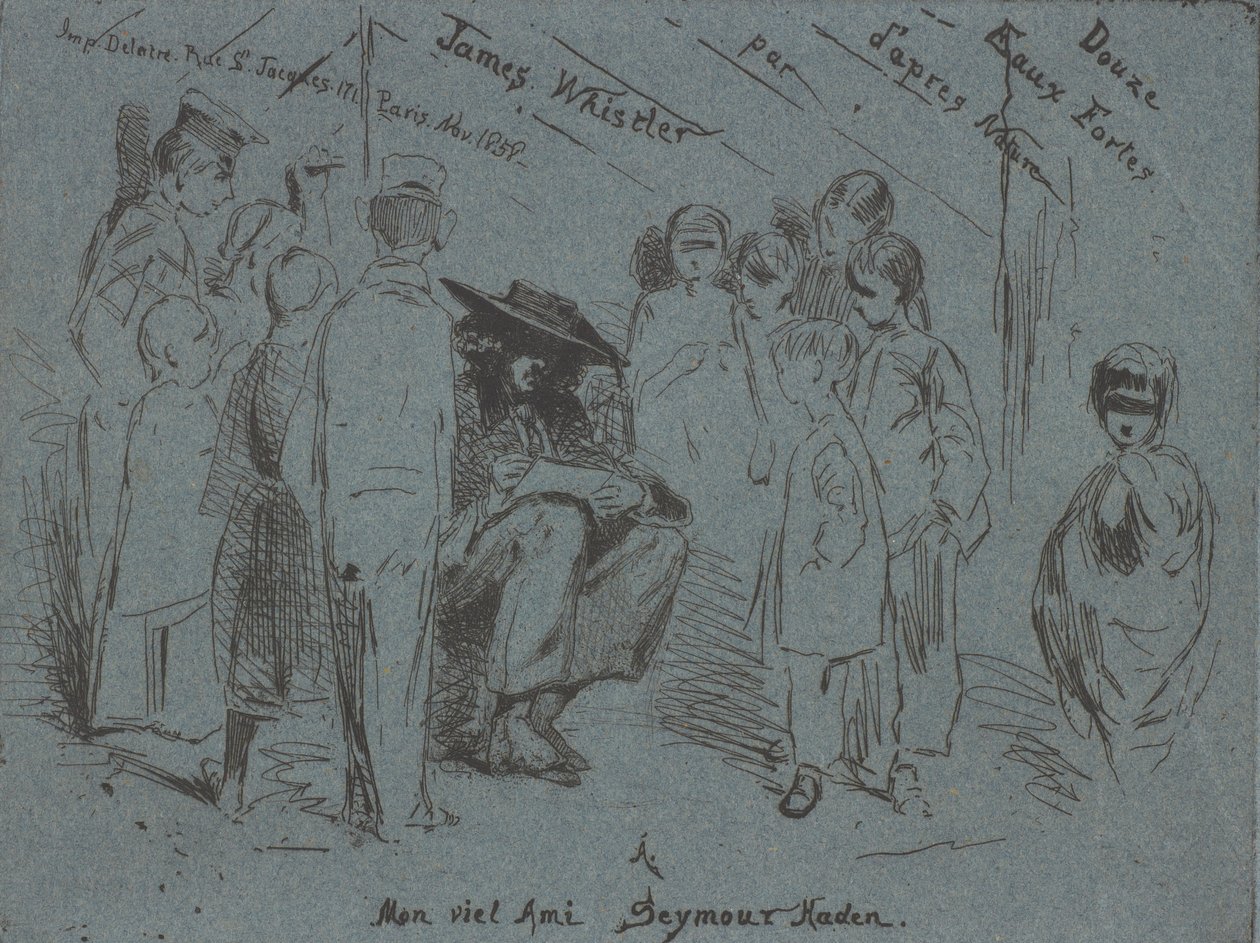 Tittelside til det franske settet, 1858. av James Abbott McNeill Whistler