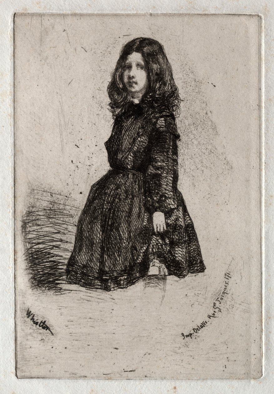 Tolv etsninger fra naturen: Annie, 1858. av James Abbott McNeill Whistler