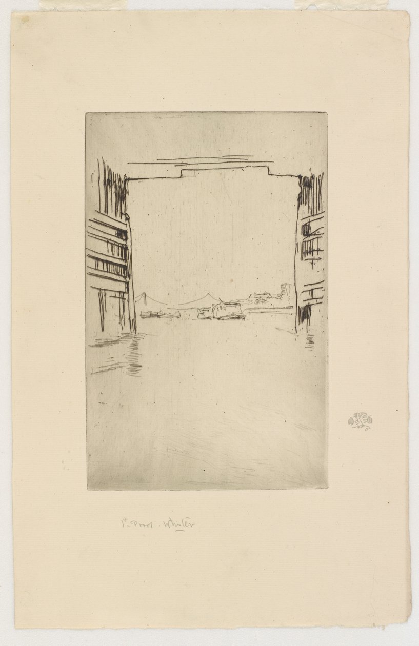Under Old Battersea Bridge, 1879. av James Abbott McNeill Whistler