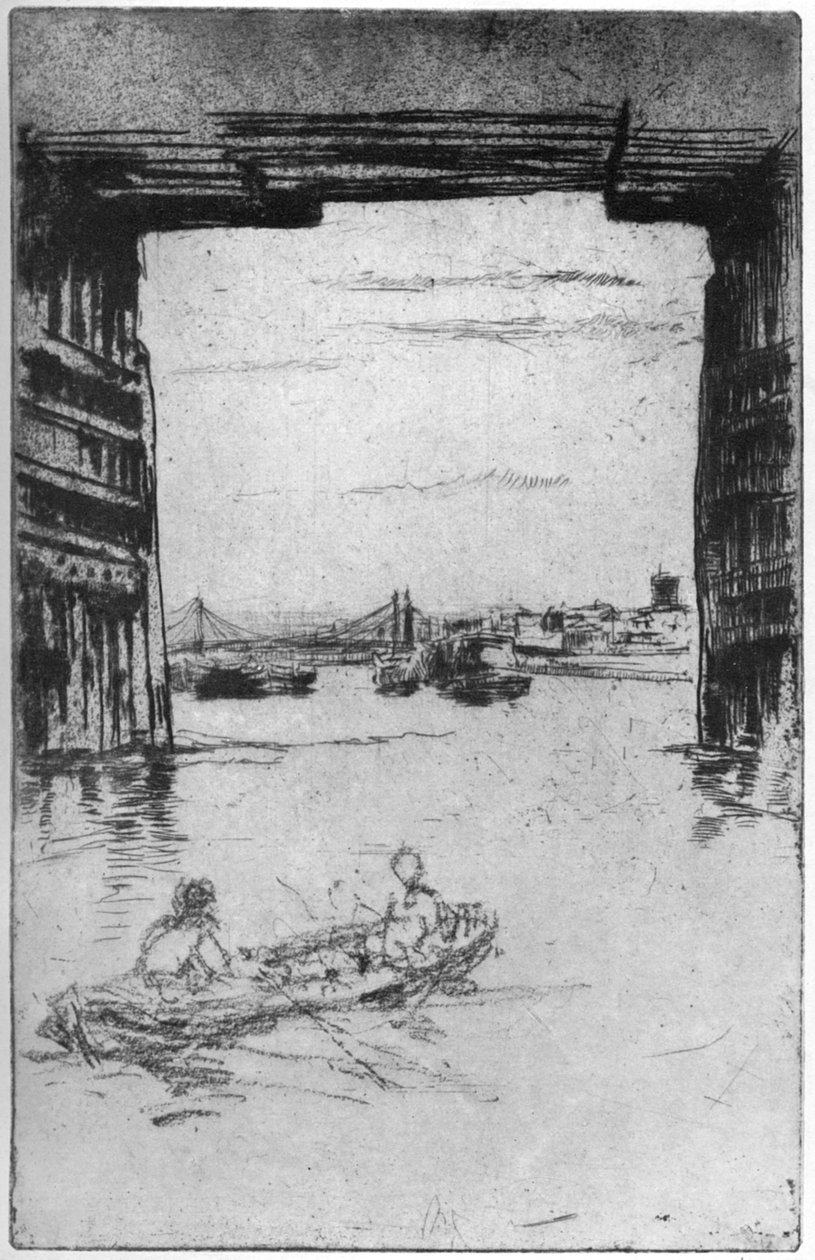 Under Old Battersea Bridge, 1879 1904. av James Abbott McNeill Whistler